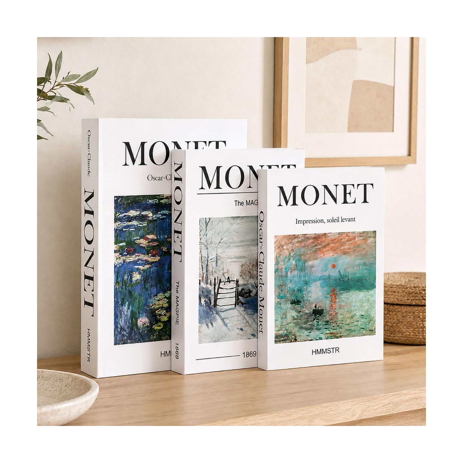 Artistic Faux Book Storage Box / MN-001 / Set of 3