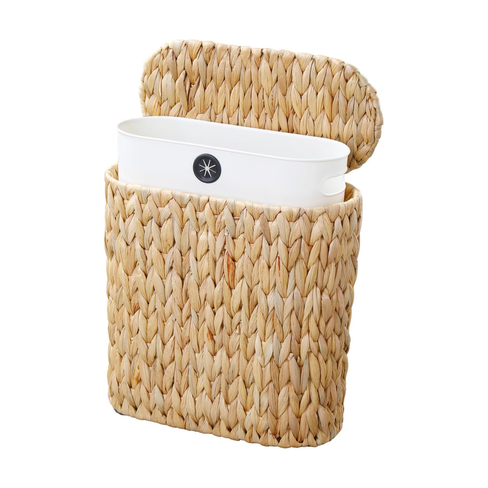 Narrow Rattan Waste Basket / 3 Gallon