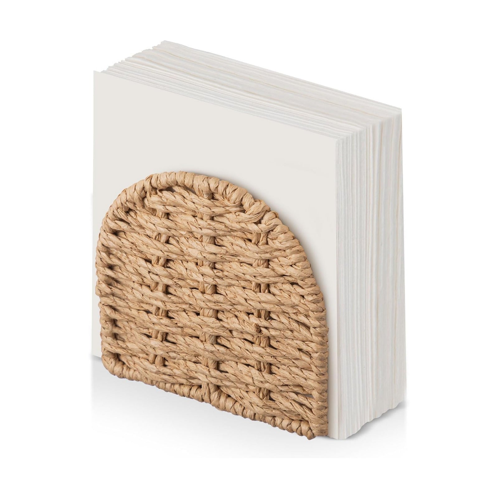 Woven Rattan Wicker Upright Napkin Holders / Arched / Flaxen