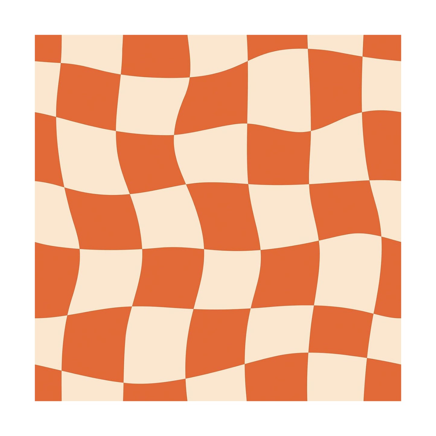 Wallpaper Peel and Stick Burnt Beige Pink Checkered Contact / 17.5 x 80 / Retro Checkered / Orange