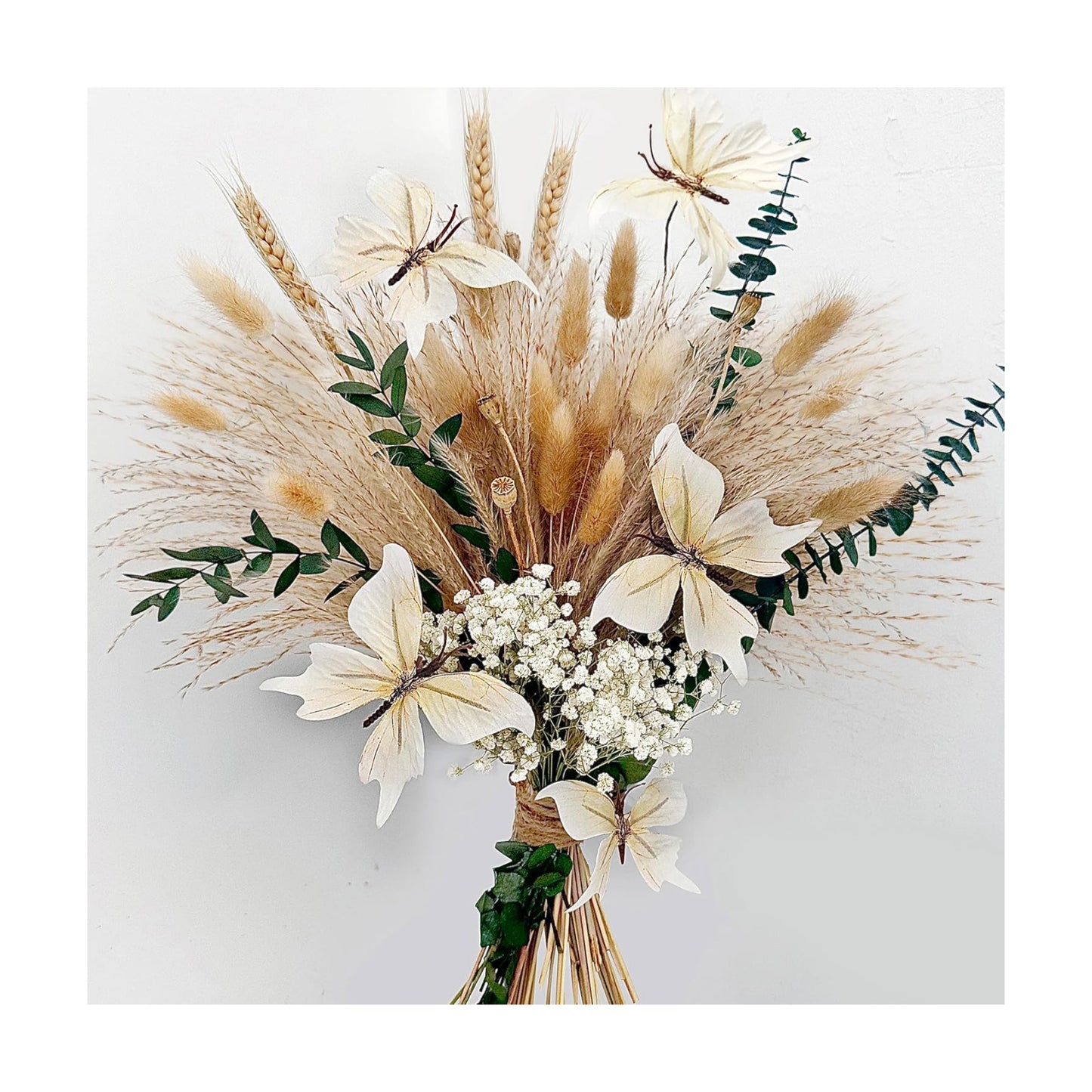 Pampas Grass Dried Flower Bouquet for Boho Home Decor / Natural