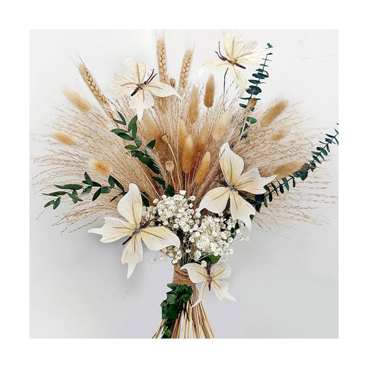 Pampas Grass Dried Flower Bouquet for Boho Home Decor / Natural