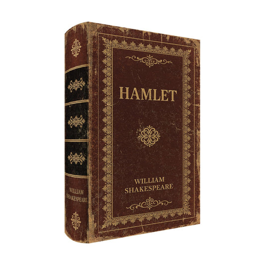 Vintage Faux Leather Decorative Book Box / 1 x Hamlet