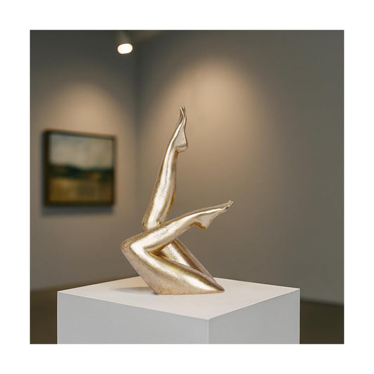 Golden Legs Sculpture Woman Decor Modern Elegant Female Legs Statue Minimalist / Position 1 / Gold