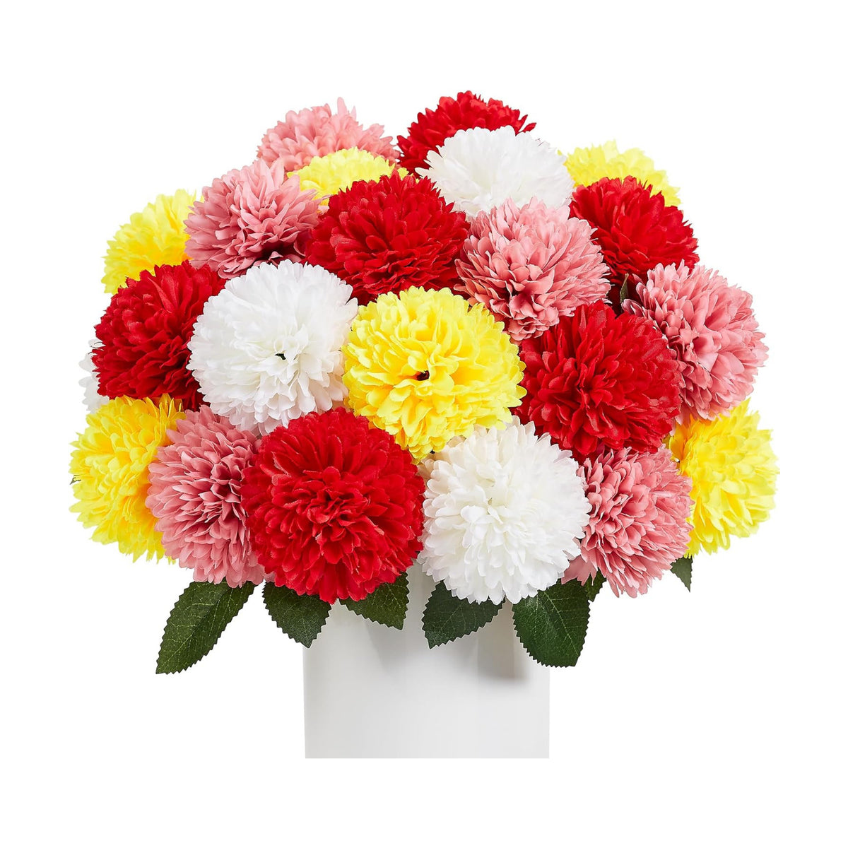 SITUMEIZI 12 Pcs Colorful Artificial Chrysanthemum Flowers, Fake Mums