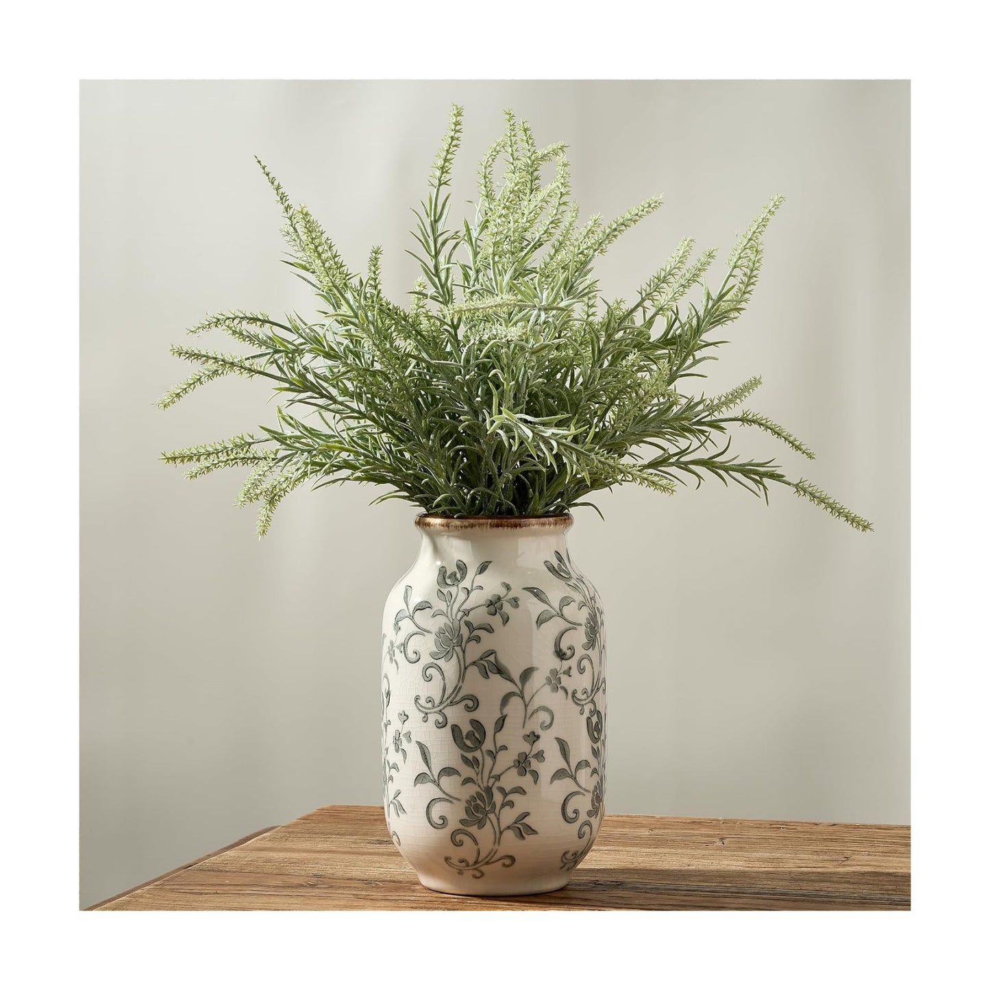 Ceramic Vintage Vase / 18049-gray / 8.78 Inch