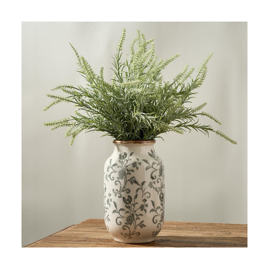 Ceramic Vintage Vase / 18049-gray / 8.78 Inch