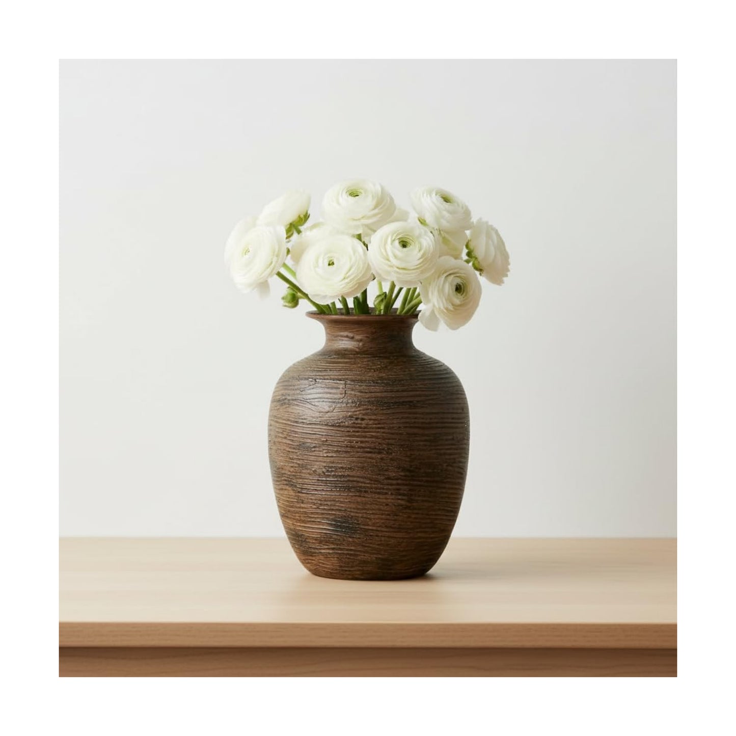 Farmhouse Vases Home Decor / Dark Brown / 7 Inch