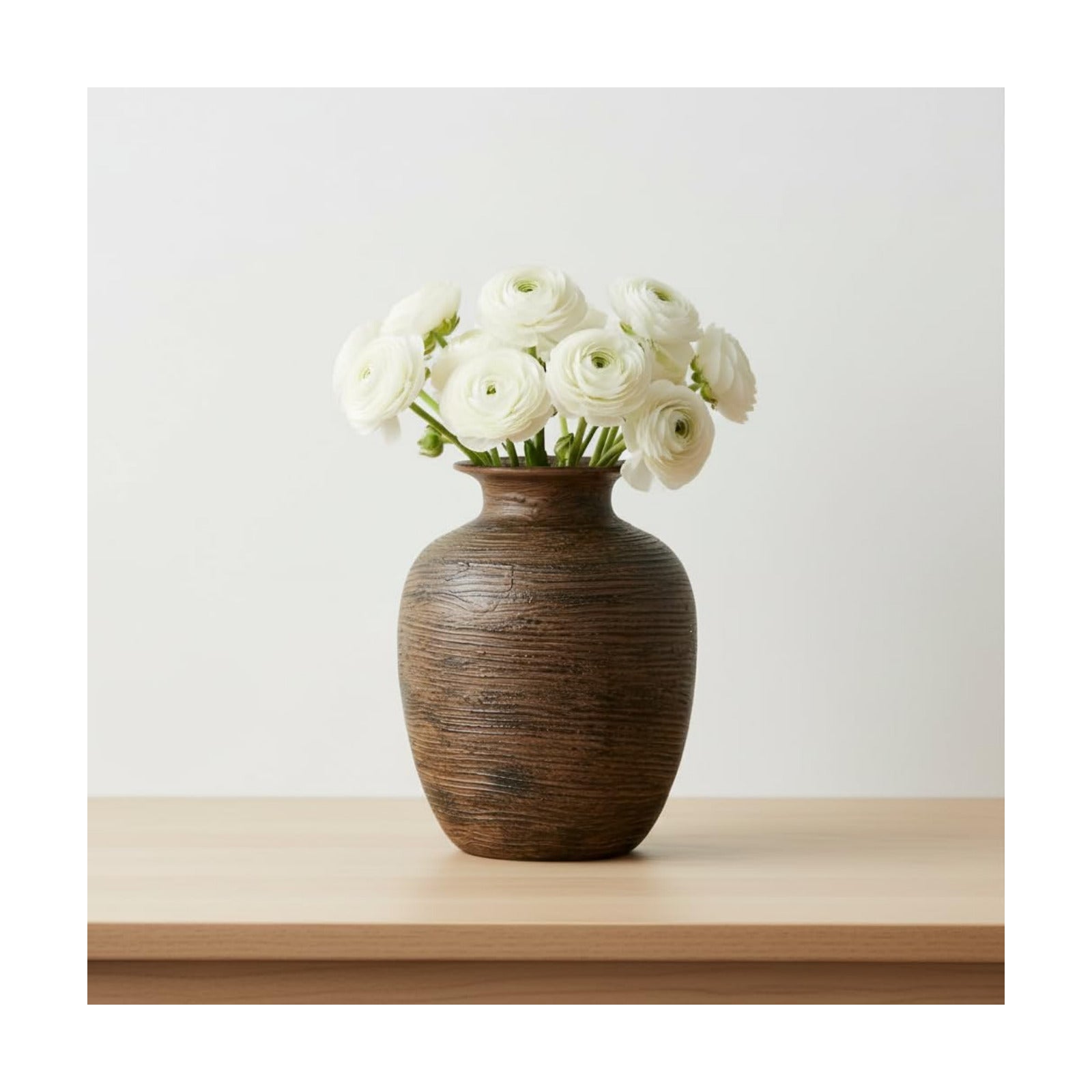 Farmhouse Vases Home Decor / Dark Brown / 7 Inch
