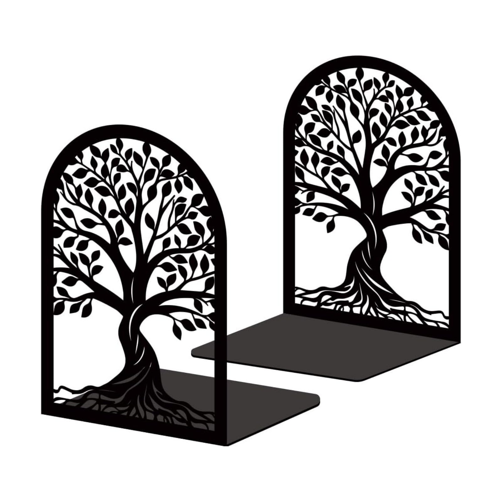 Trees Metal Bookends for Desk / Tree / Black