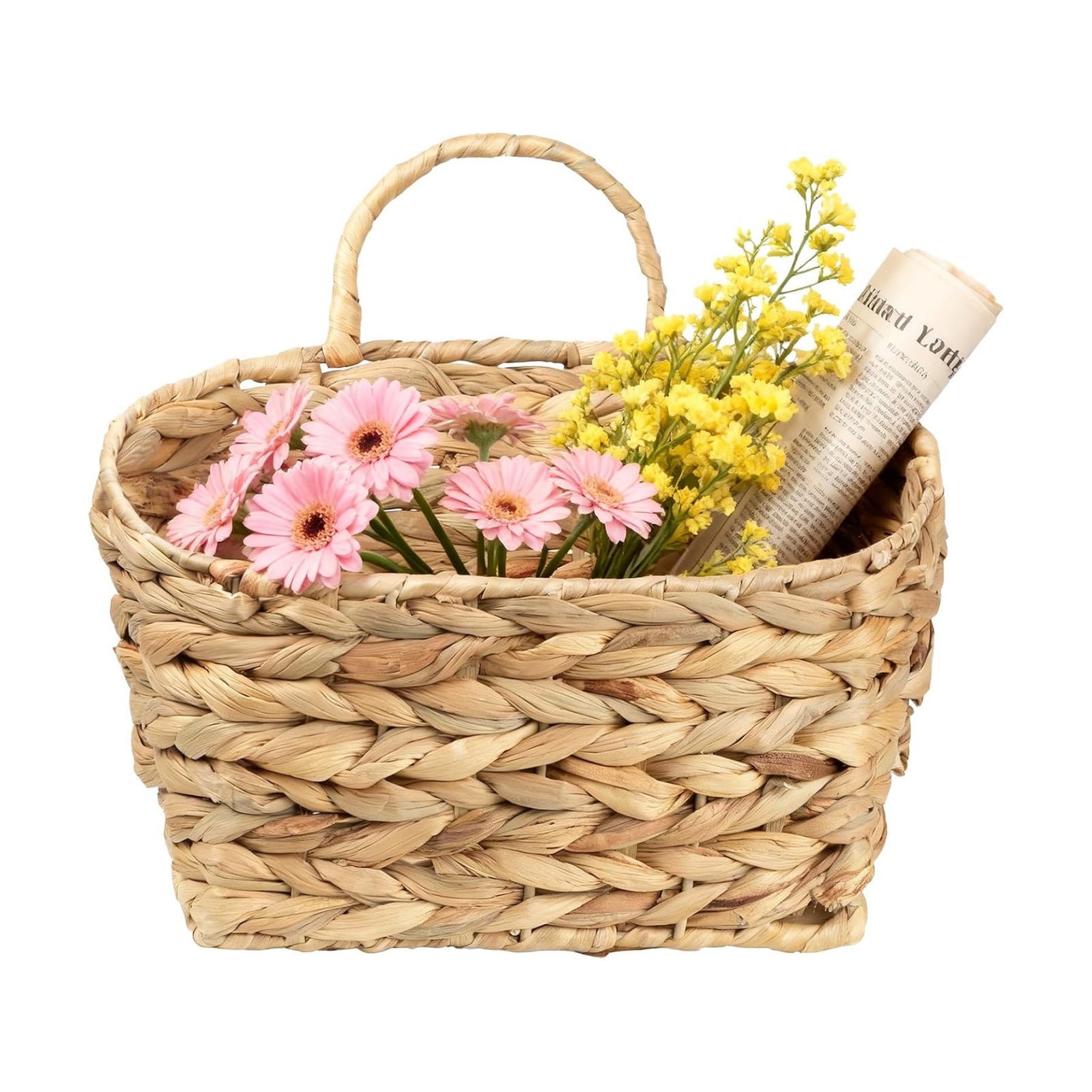 Rustic Farmhouse Wall Decor Organizer / Natural-water Hyacinth / Small