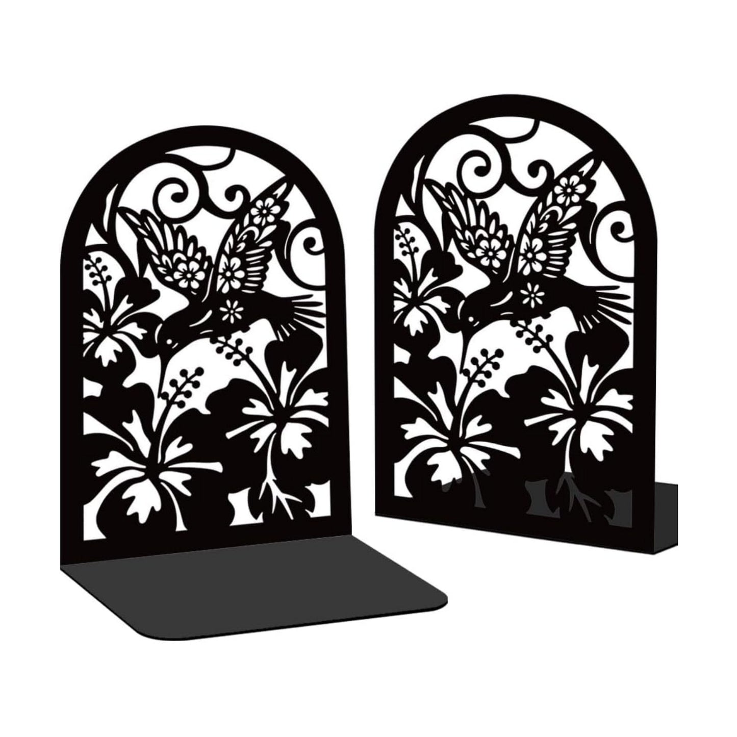Metal Bookends / Book Ends for Heavy Books / Hummingbird