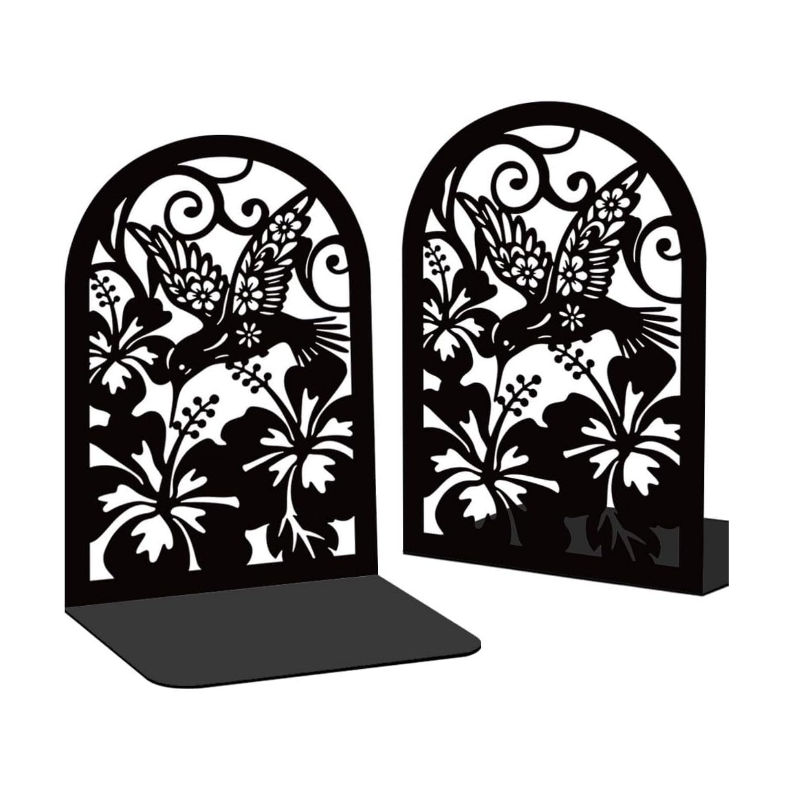 Metal Bookends / Book Ends for Heavy Books / Hummingbird
