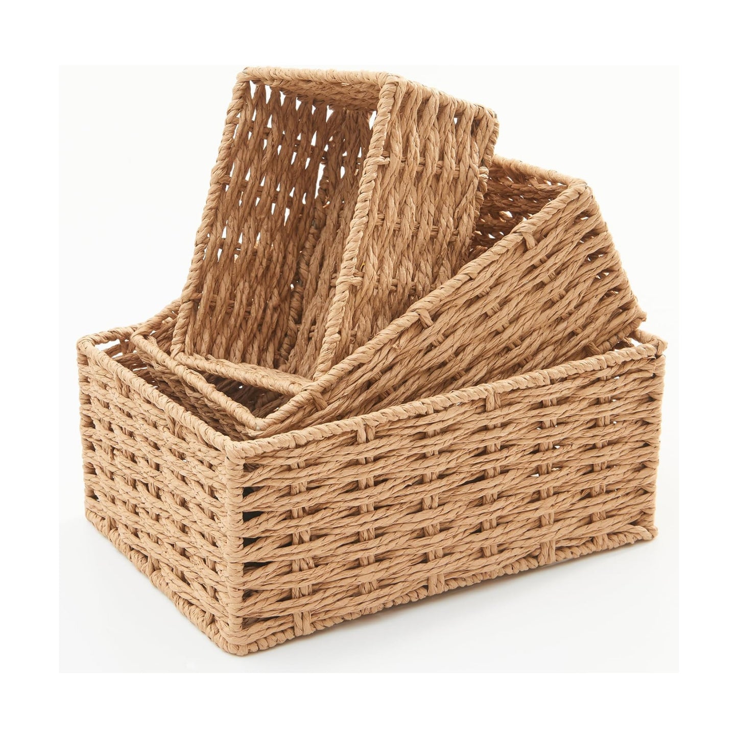 Woven Storage Basket / Neutral / Natural / Set of 3