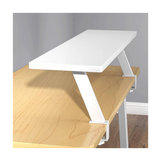 39.4x7.8 in Clamp on Desk Shelf, Adjustable Floating Desks Shelf Space Saving Desktop Extender Storage Organizer for