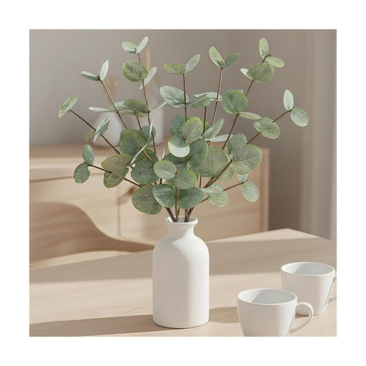 Faux Plants / 15" Artificial Eucalyptus Stems Potted Plant / Eucalyptus Plant