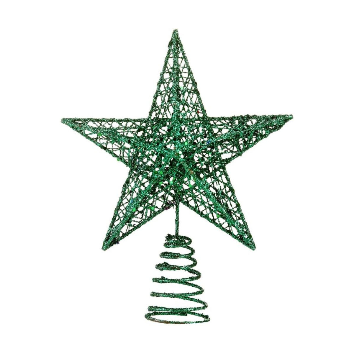 BinaryABC Iron Christmas Tree Star Topper,20cm Glittering Tree Topper