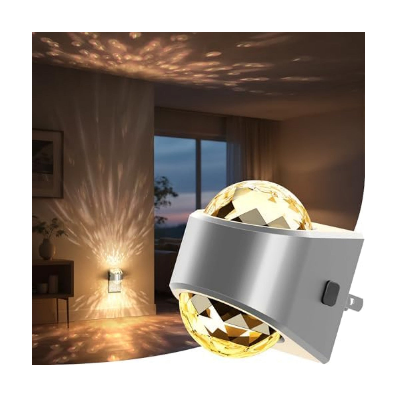 Briignite Night Light, Sliver Night Lights Plug into Wall LED Projector