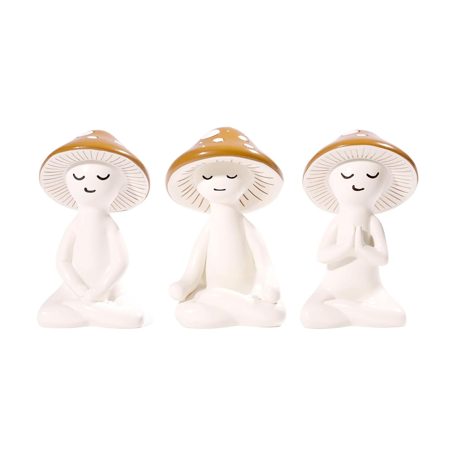 Meditation Mushroom Statue / Set of 3