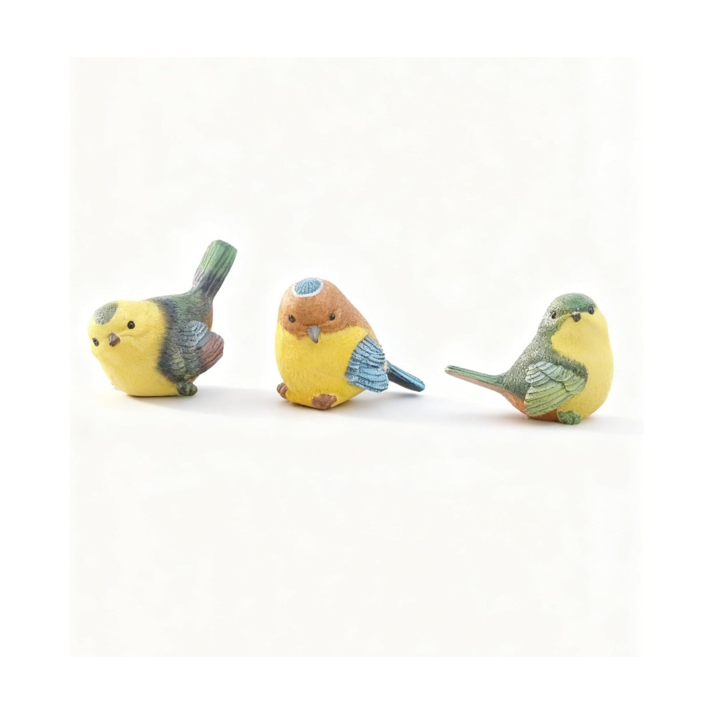 Resin Bird Figurines / Medium / Set of 3