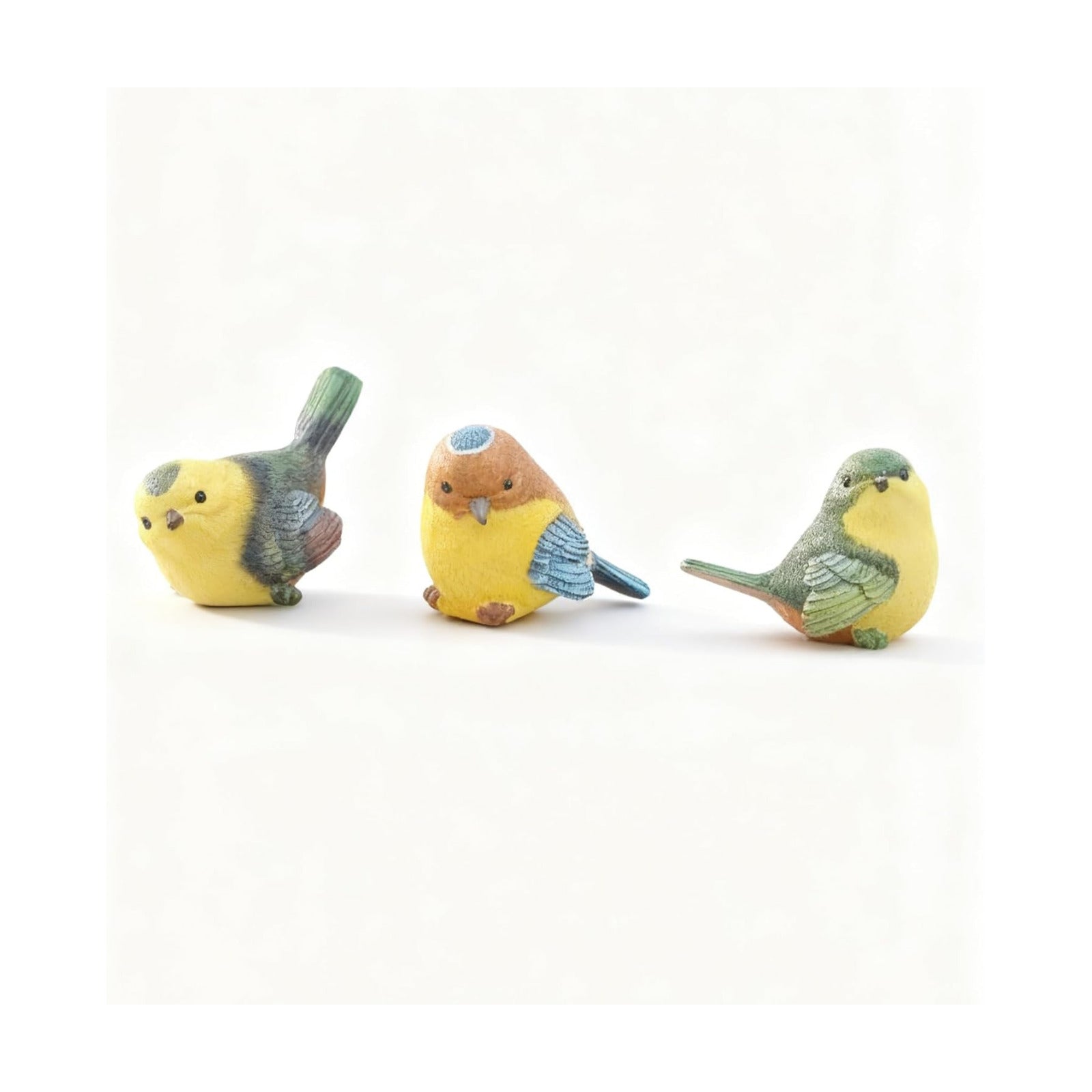 Resin Bird Figurines / Medium / Set of 3