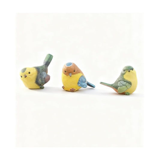 Resin Bird Figurines / Medium / Set of 3