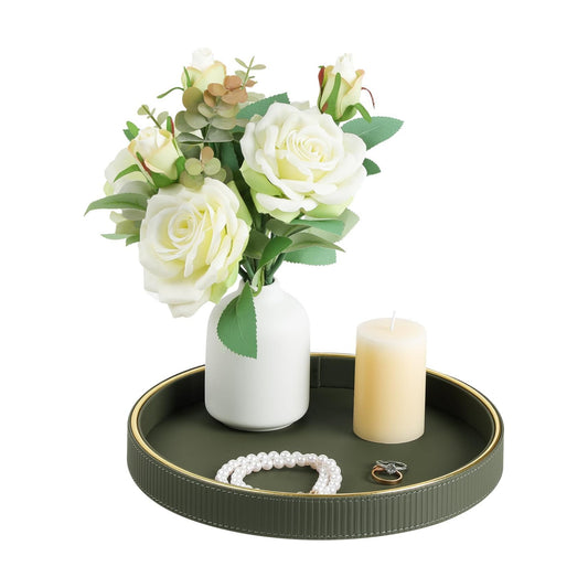 Round Decorative Tray / Green