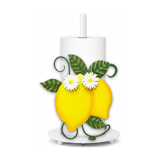 Lemon Paper Towel Holder, Spring Summer Lemon Decor for Countertop Cute Farmhouse Home Table, Housewarming Birthday Gifts Yellow