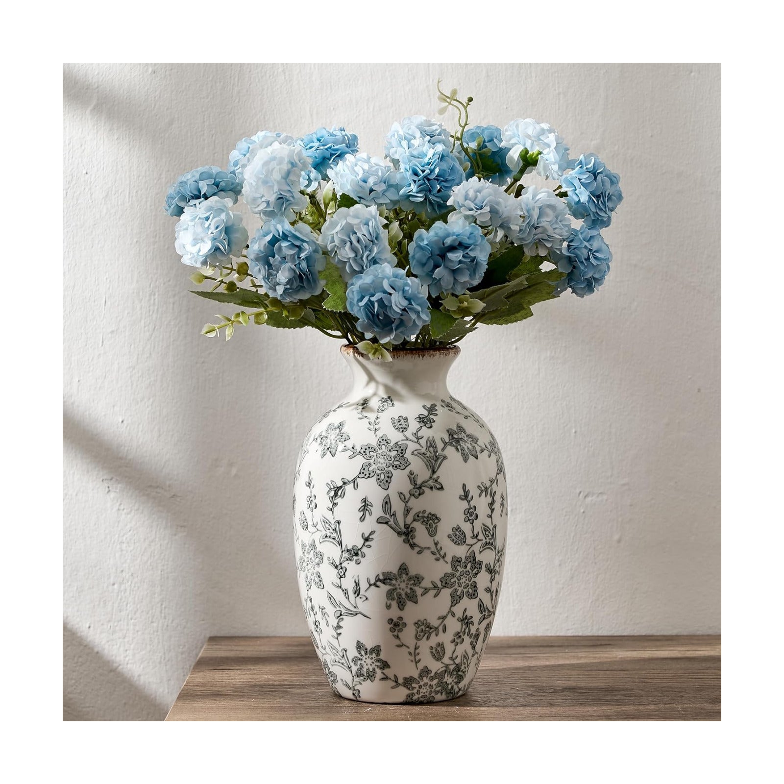 Modern Farmhouse Ceramic Vase / Gray- 7.95