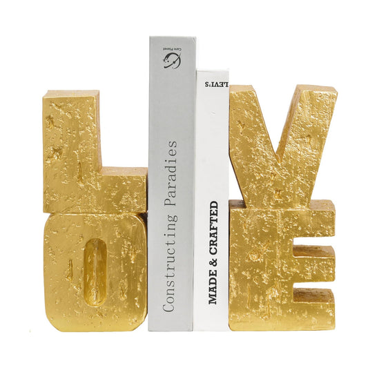 Modern Heavy Duty Bookends / Gold