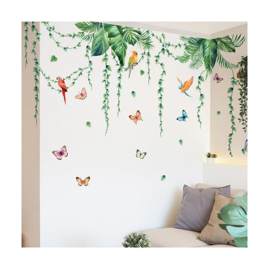 Jungle Wall Decals Peel and Stick / Green-a