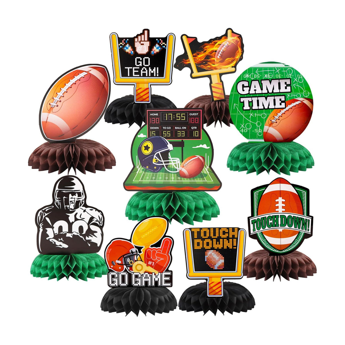 Football Party Decorations,Football Table Centerpieces Honeycomb