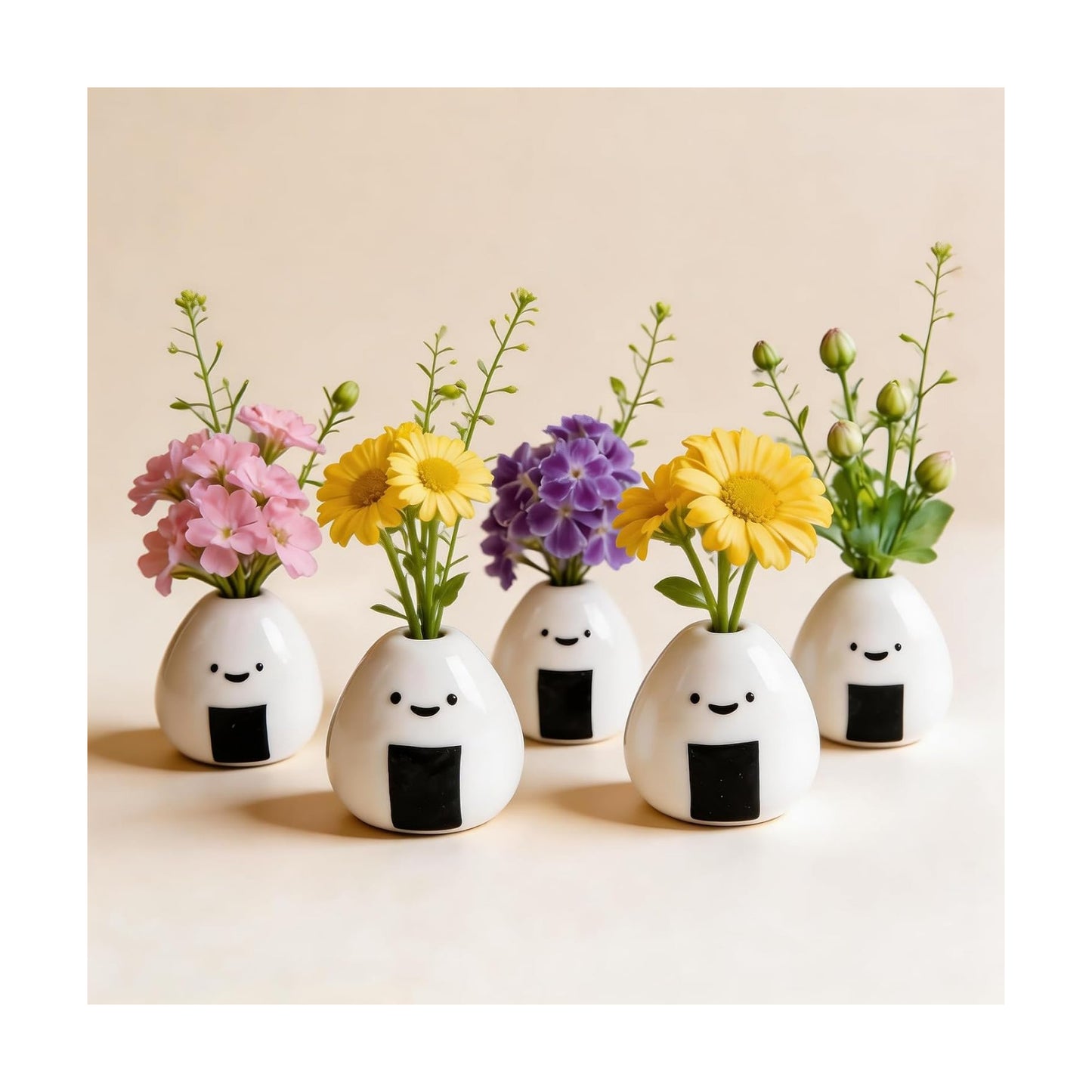 Mini Onigiri Flower Vase Set / Set of 5