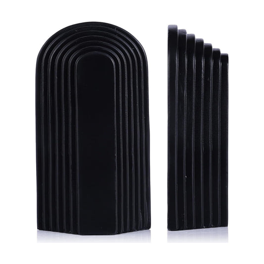 Heavy Duty Book Ends / Black / Set of 2