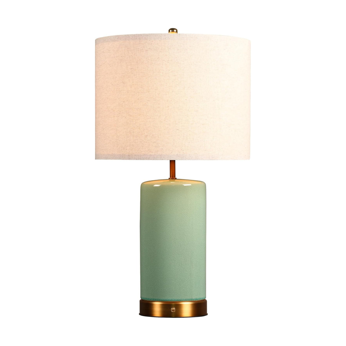 O’Bright Dune - Battery Powered Table Lamp, Rechargeable Cordless Ceramic Lamp, Full-Size 24 Inch Height, 4-Level