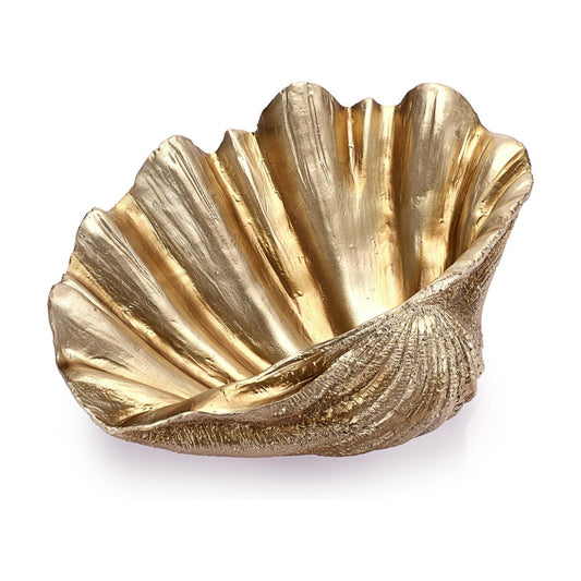 Decorative Key Bowl for Entryway Table Resin Clam Shell Bowl Coastal Beach / Gold / 9.8 x 8.3 x 3.5