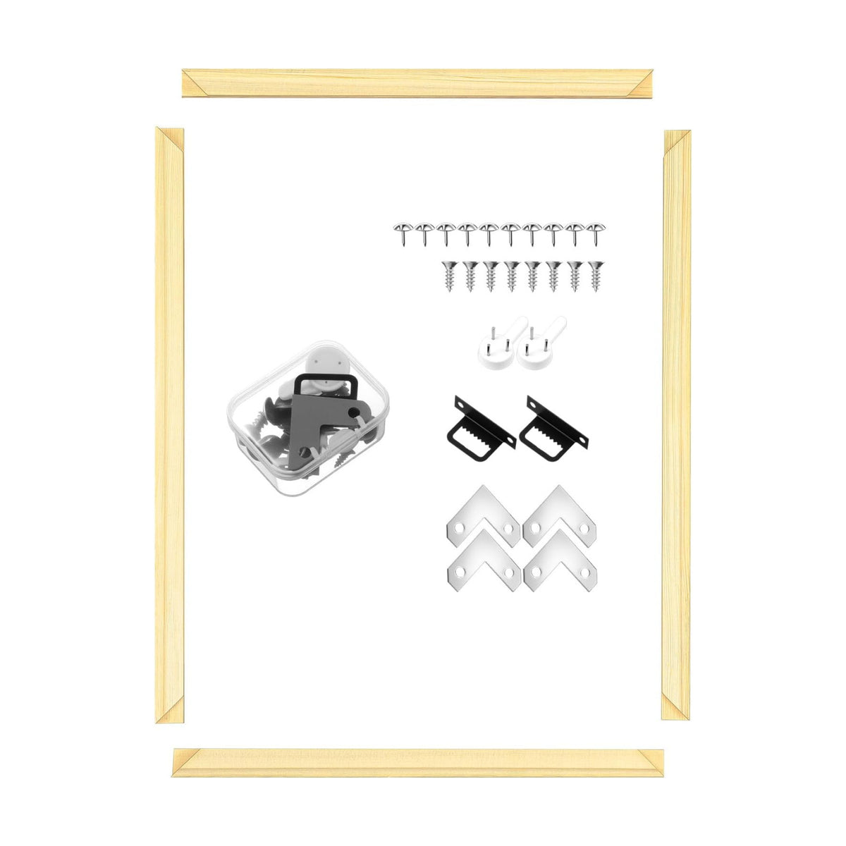 DoubleFill 1 Pack Canvas Stretcher Bars, 16x24 in, Wood Frame Kit | DIY Canvas Frame, Easy to Assemble, for Prints