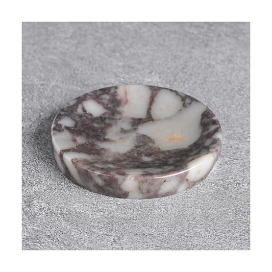 Veined Stone Trinket Tray for Rings Earrings Necklaces / Calacatta Viola / Purple