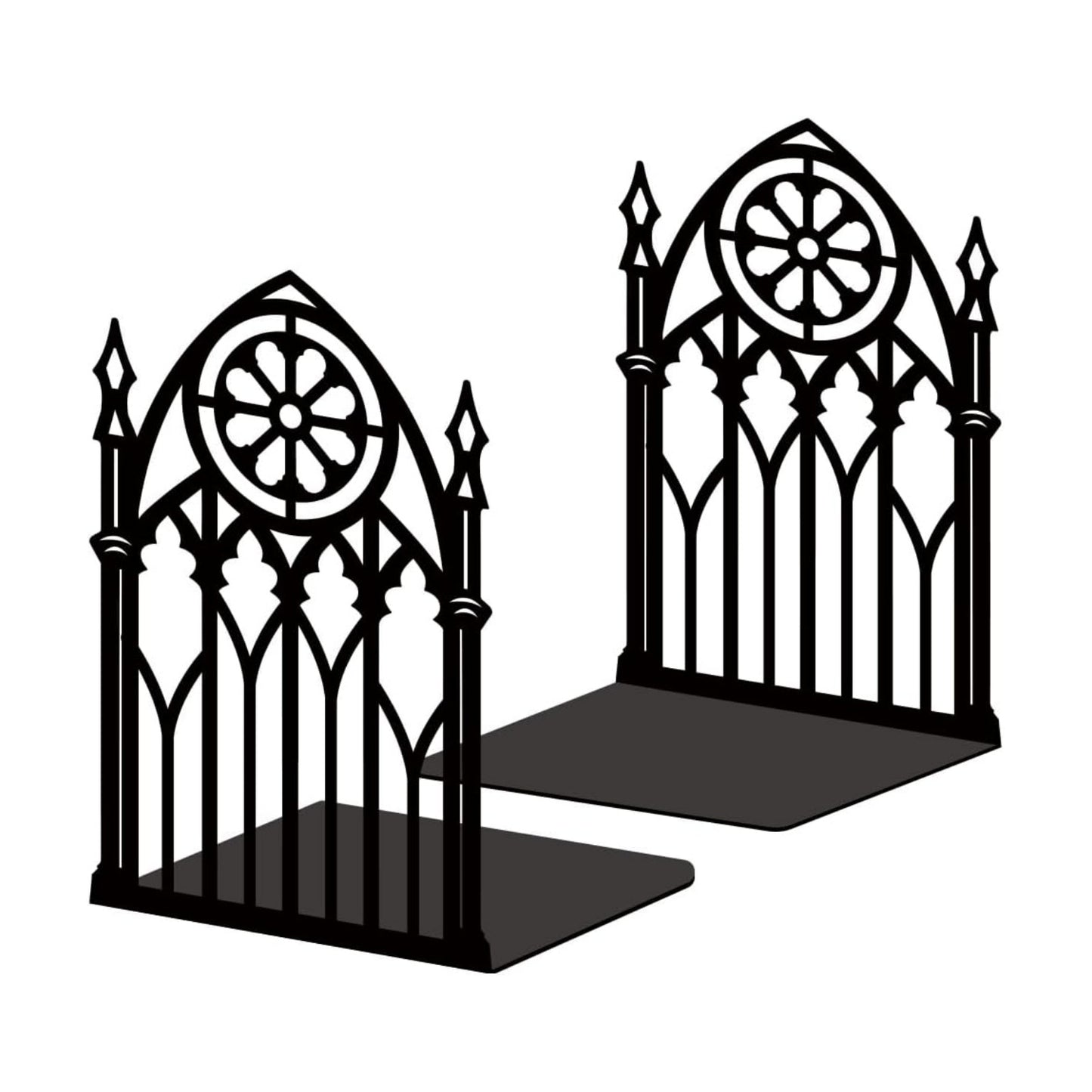 Metal Bookends for Desk Organizer / Gothic Gate