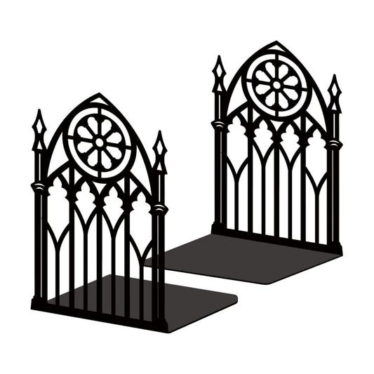Metal Bookends for Desk Organizer / Gothic Gate