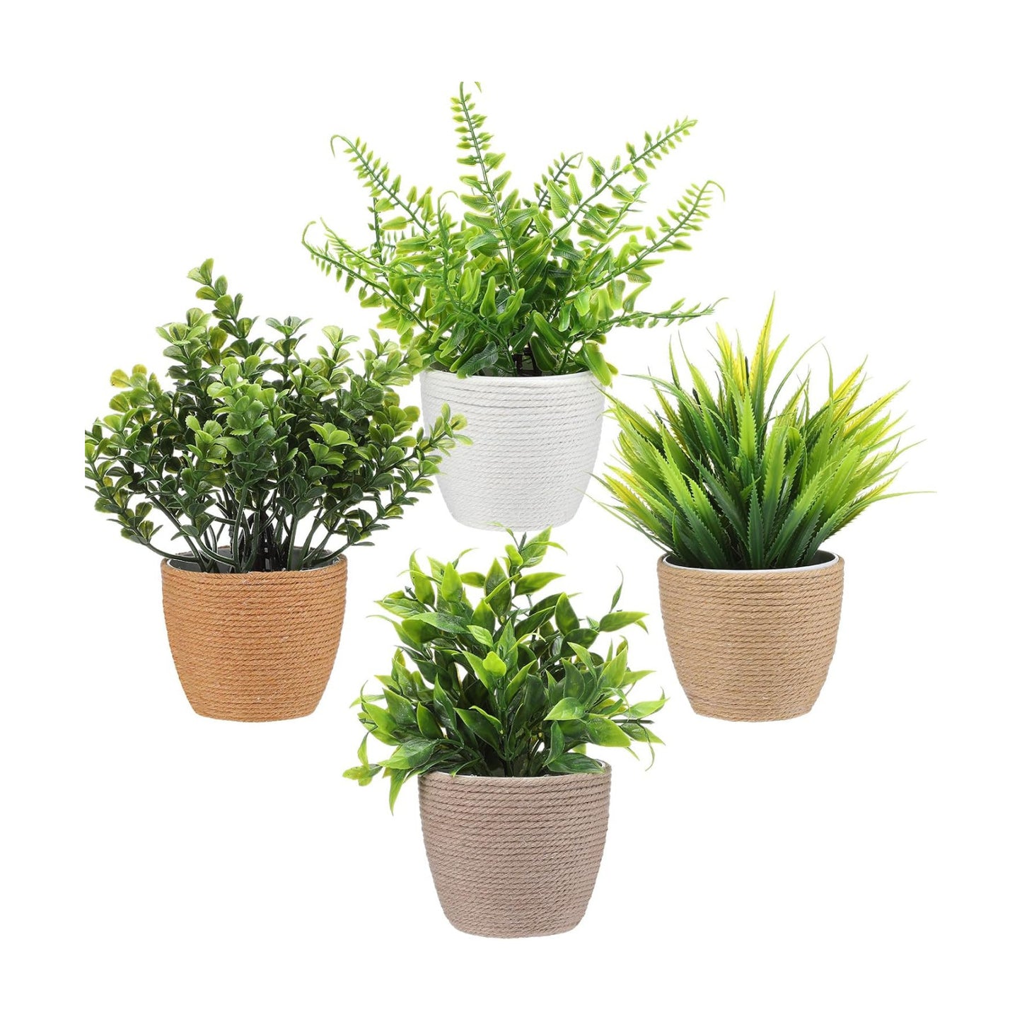Boho Woven Artificial Plants / Set of 4