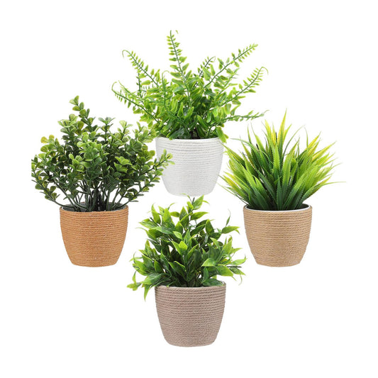 Boho Woven Artificial Plants / Set of 4