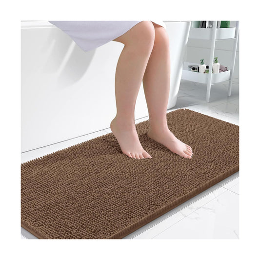 OLANLY Bathroom Runner Rugs 47x24, Extra Soft Absorbent Chenille Bath Rugs