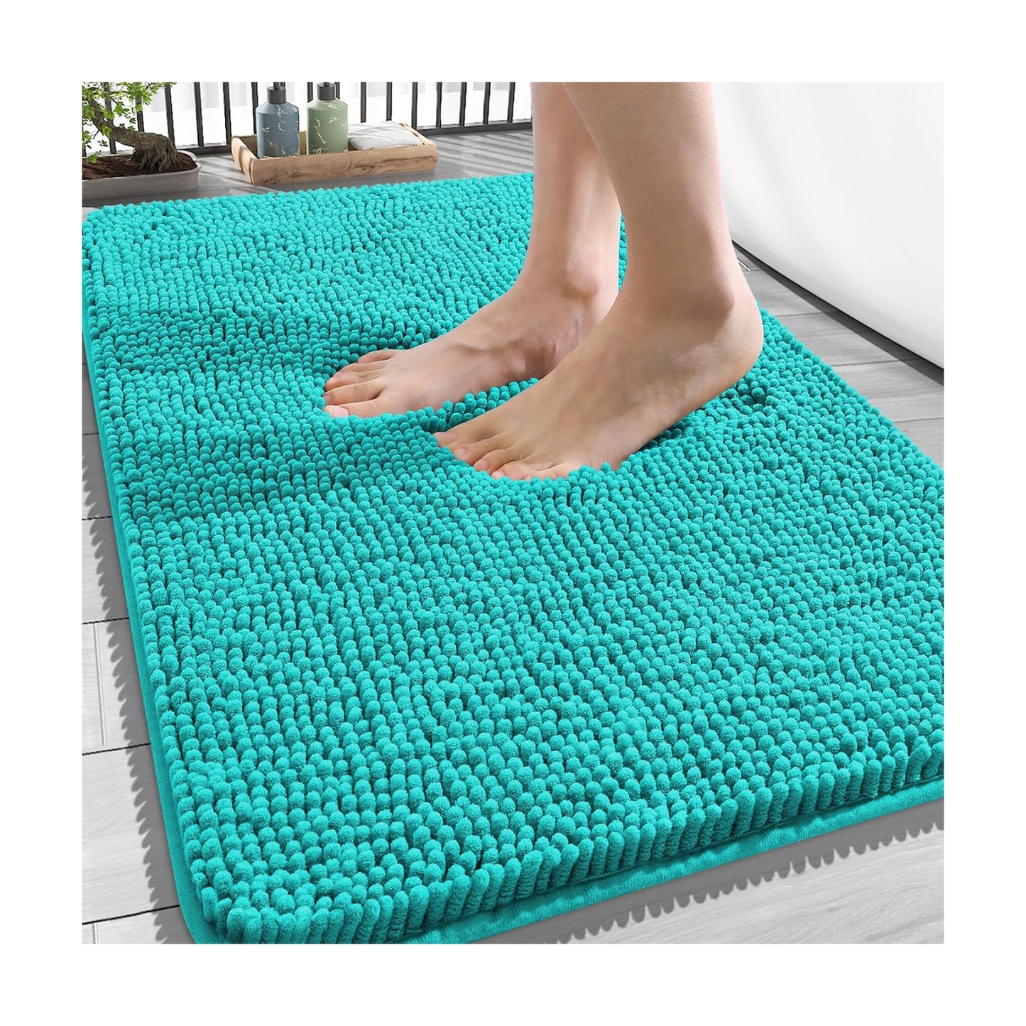 OLANLY Bathroom Rugs 34x21, Extra Soft Absorbent Chenille Bath Rugs