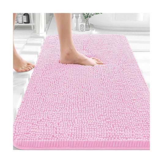 OLANLY Bathroom Rugs 35x24, Extra Soft Absorbent Chenille Bath Rugs