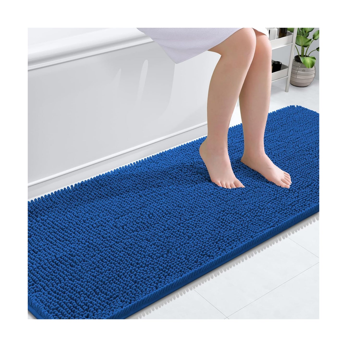OLANLY Bathroom Runner Rugs 70x24, Extra Soft Absorbent Chenille Bath Rugs