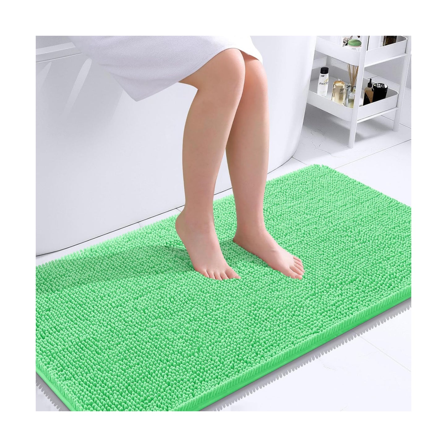 OLANLY Bathroom Runner Rugs 40x24, Extra Soft Absorbent Chenille Bath Rugs