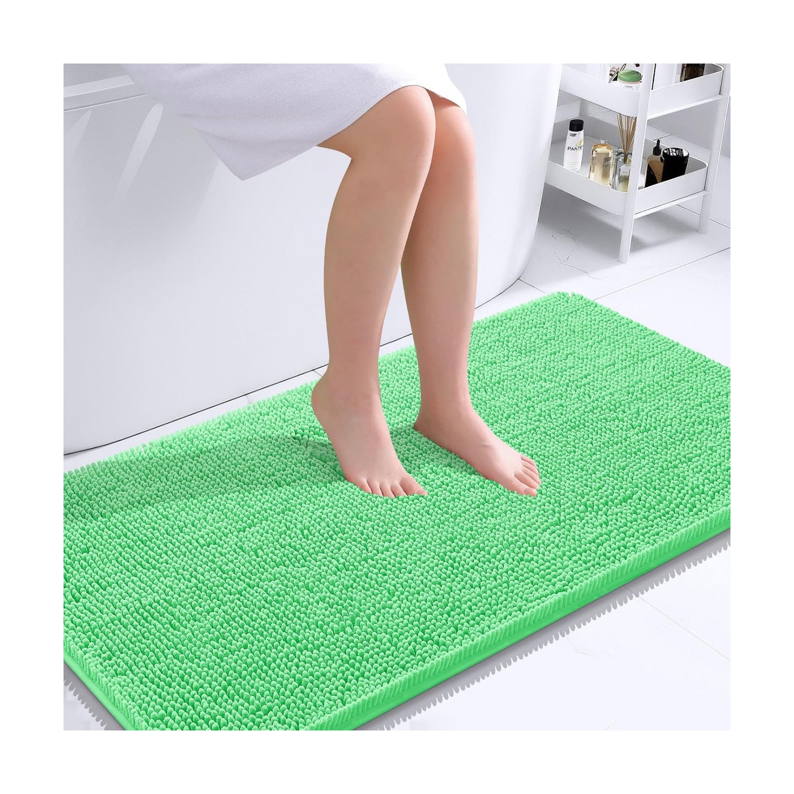 OLANLY Bathroom Runner Rugs 40x24, Extra Soft Absorbent Chenille Bath Rugs
