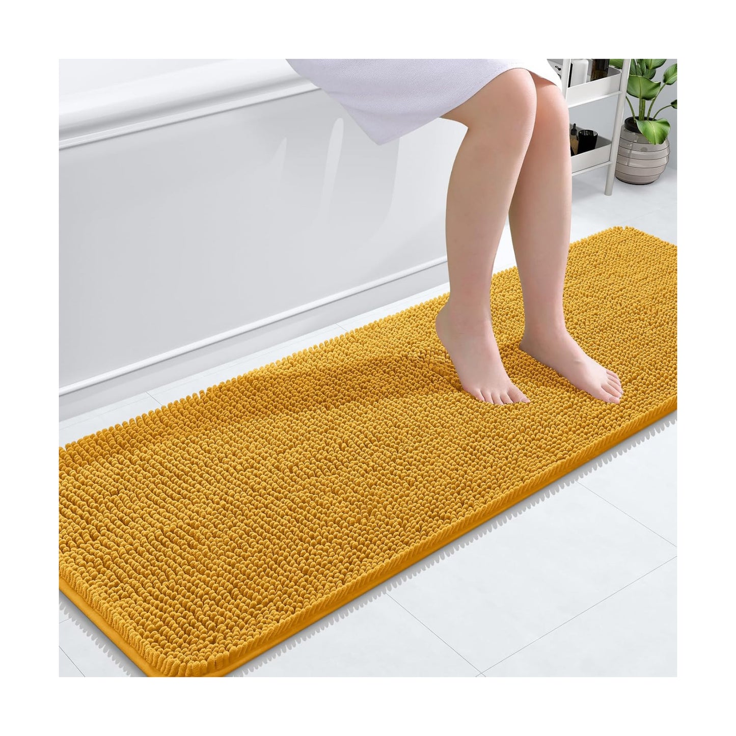 OLANLY Bathroom Runner Rugs 59x20, Extra Soft Absorbent Chenille Bath Rugs