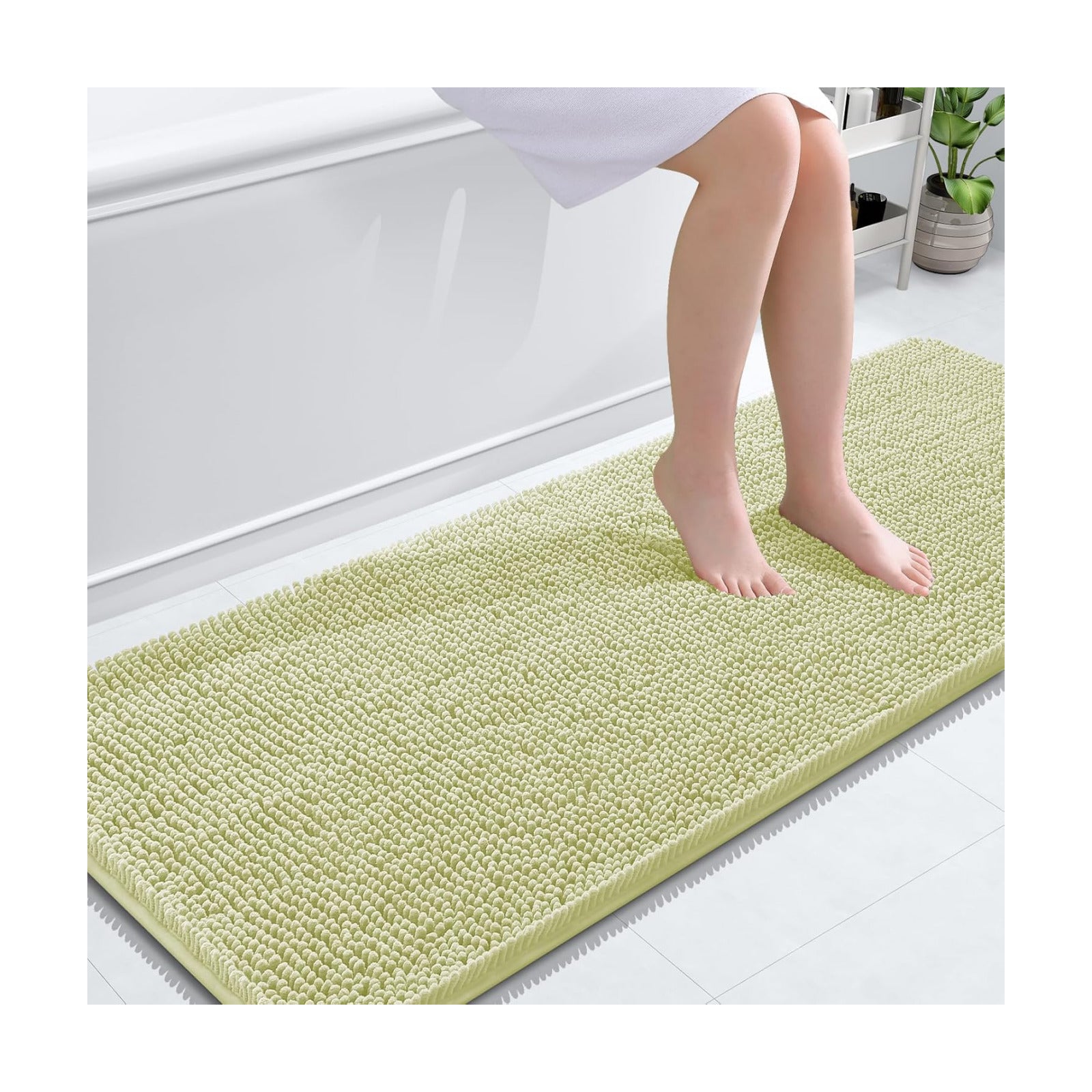 OLANLY Bathroom Runner Rugs 59x24, Extra Soft Absorbent Chenille Bath Rugs